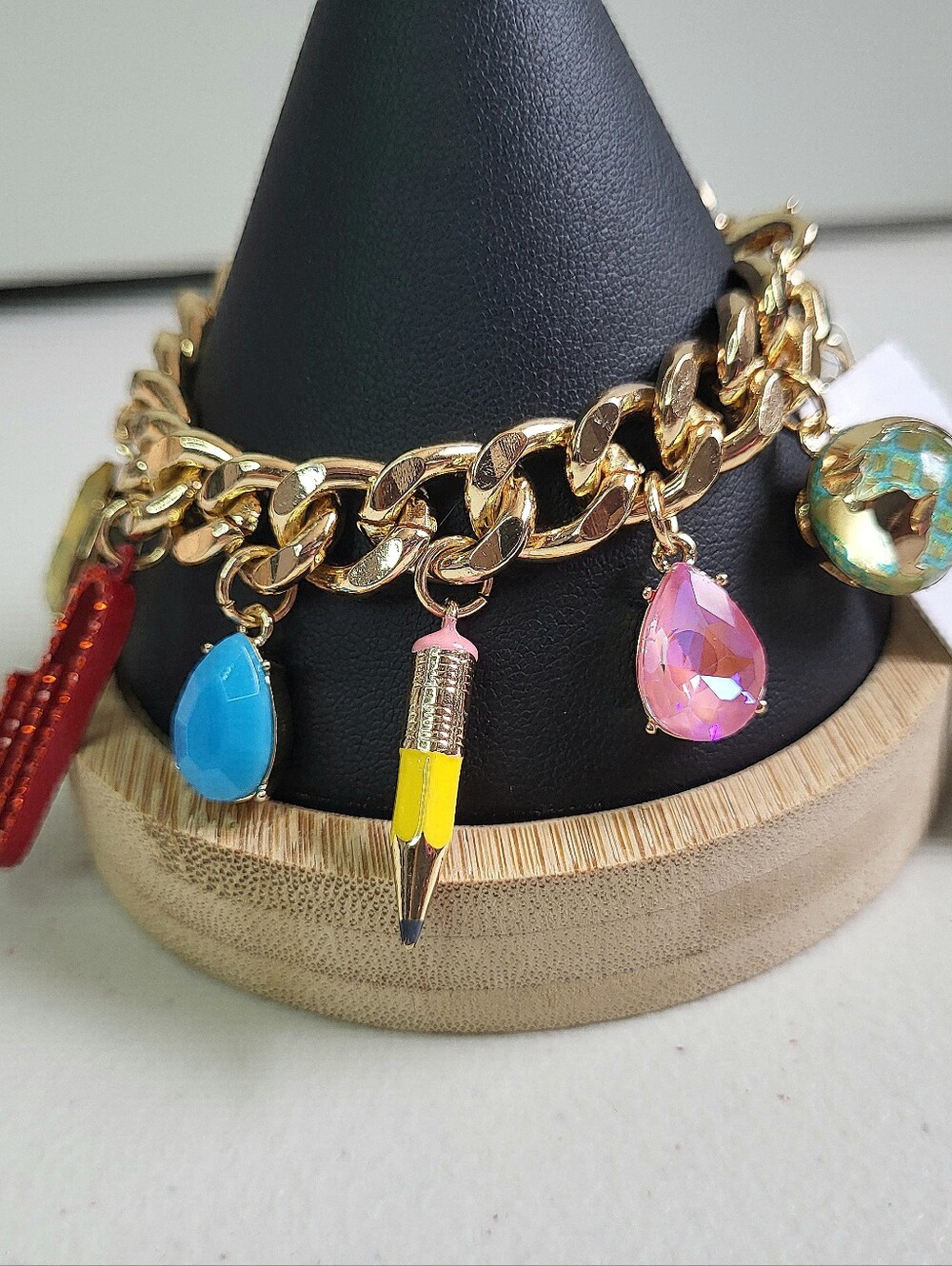 Betsey Johnson Back To School Teacher Necklace Bracelet And Earrings Set. NWT - Picture 11 of 16
